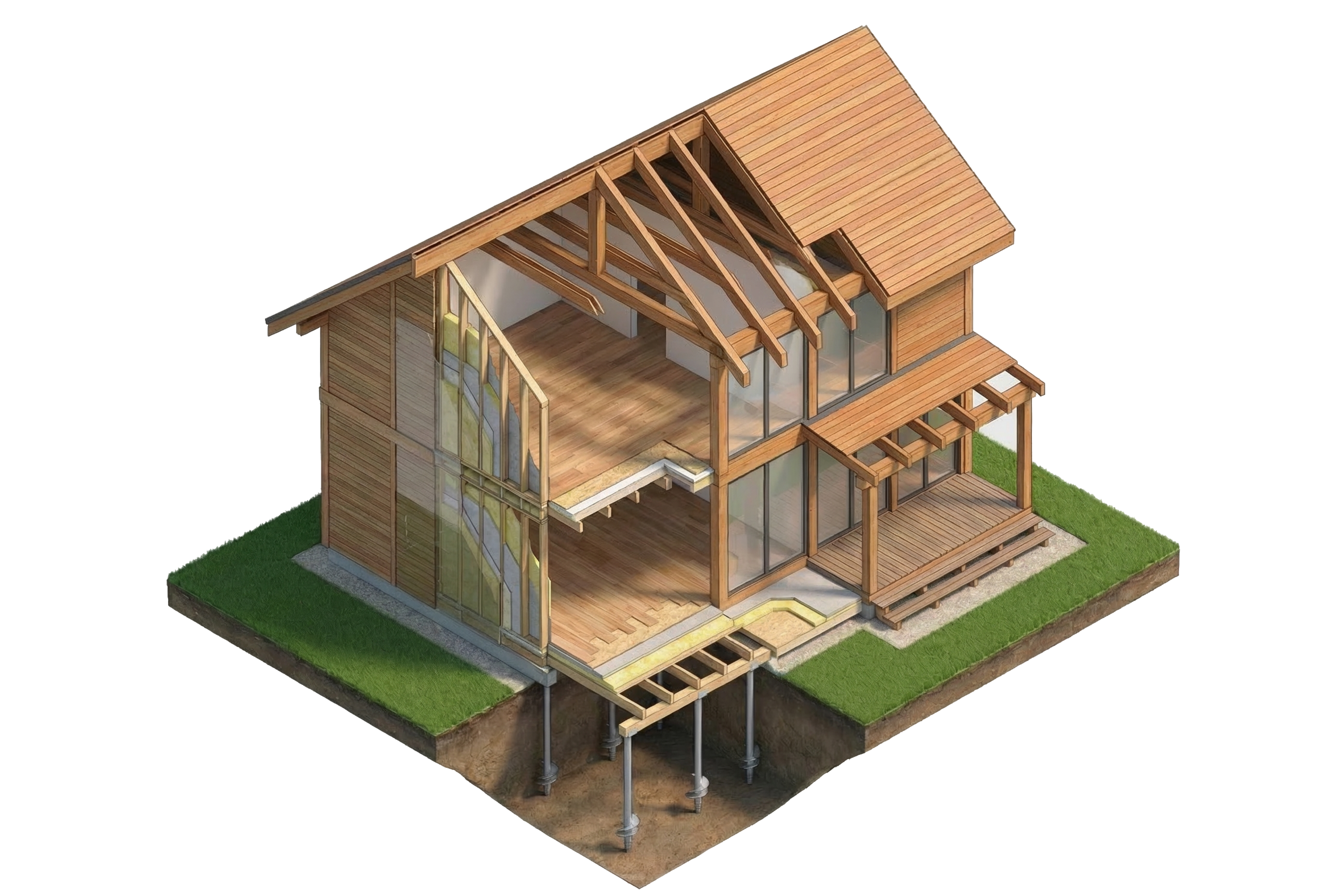 Схема конструкции дома