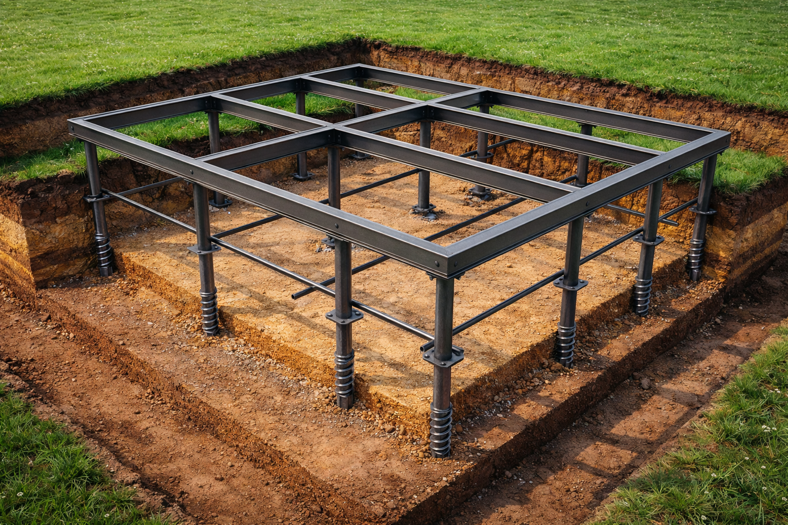 Свайно-винтовой фундамент