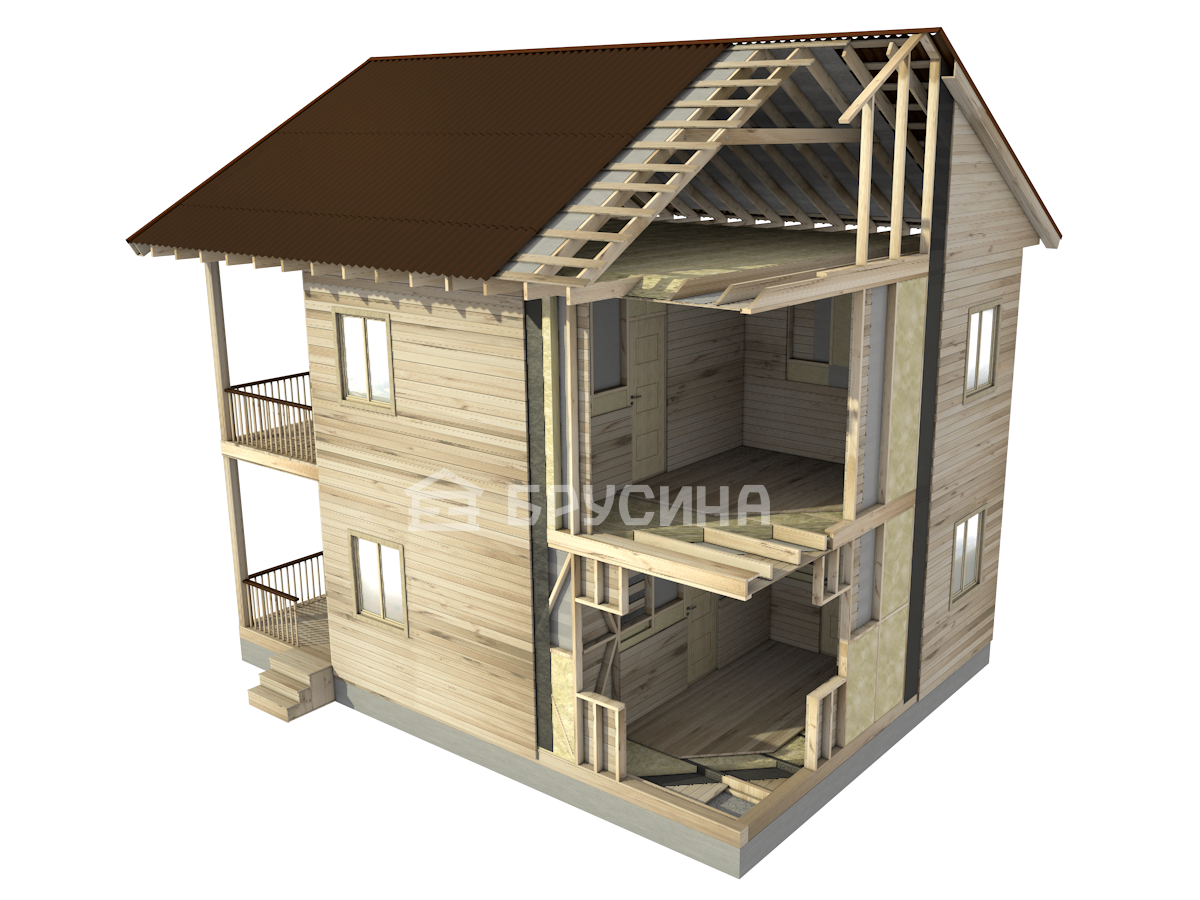 Схема конструкции дома